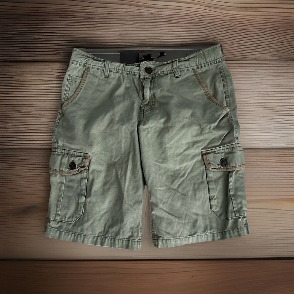 Denin &Co Men Green Short Used Size W34 Good Condition 100% Cotton